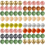 20pcs 그린 골드 화이트 라텍스 색종이 풍선 정글 사파리 동물 파티 베이비 샤워 생일 웨딩 파티 장식 글로브 - 이미지 2