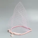 우아한 얼굴 커버 베일 머리띠, 할로우 아웃 메쉬 머리띠, 베일 얼굴 그물 마스크, 웨딩 파티 원피스 신부 헤어 액세서리 - 이미지 4