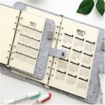 A5 A6 펠트 쉘 노트북 천, 원단 노트북 링 바인더, 일기 노트북 종이 거치대, 휴대용 일기 문구 선물, 신제품 - 이미지 4