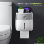 휴대용 화장실 롤 종이 홀더 플라스틱 방수 더블 레이어 종이 디스펜서 화장실 보관 상자 욕실 액세서리 - 이미지 5