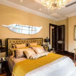 대형 깃털 아크릴 거울 벽 장식 스티커, 패션 DIY 자체 접착 벽 아트 데칼, 거실 거울 장식 - 이미지 5