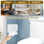 디펜서 펀치 프리 변기 티슈 디스펜서, 욕실, 화장실, 주방, 사무실, 종이 타월 거치대 - 이미지 6
