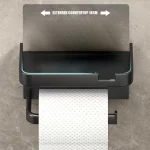 벽걸이 변기 종이 거치대 녹슬지 않는 두꺼운 플라스틱 보관 랙, 욕실 주방 변기 종이 롤 거치대 - 이미지 3