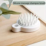 밀짚 실리콘 샴푸 브러시 헤드 두피 마사지 빗 헤어 워싱 빗 클린 케어 헤어 루트 가려움증 두피 마사지 빗 - 이미지 4