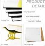 4/8PCS 직사각형 아크릴 거울 스티커 유연한 거울 스티커 DIY 아트 거실 장식 문 옷장 홈 장식 - 이미지 2