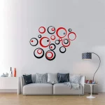 6/24개 아크릴 원형 거울 벽 스티커 이동식 라운드 도트 거울 벽 데칼 DIY - 이미지 3