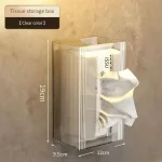 펀치 프리 화장지 홀더 박스, 방수 보관 화장지 보관 랙, 종이 타월, 주방 욕실 보관함 - 이미지 6