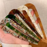 여성용 U자형 머리핀, 유행 미네랄 패턴 미트볼 머리핀, 우아한 빈티지 중국 스타일, 여성 헤어 액세서리 - 이미지 4