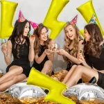 1/3/5pcs 대형 골드 번개 풍선 어린이 생일 웨딩 파티 장식 - 이미지 4