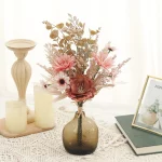 모란 인공 꽃 실크 양귀비 데이지 모란 혼합 시뮬레이션 꽃 꽃다발 홈 테이블 장식 가짜 식물 웨딩 장식 - 이미지 3