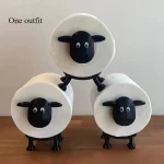 귀여운 양 개 모양 화장지 랙 무료 스탠딩 스토리지 롤 종이 홀더 동물 모양 장식 화장지 - 이미지 5