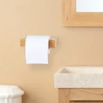 손톱이 필요 없는 나무 사각 변기 종이 거치대, 욕실 액세서리, 하드웨어 종이 타월 거치대, 주방 롤 종이 거치대 - 이미지 2