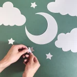 거울 벽 스티커 새로운 구름 문 스타 조합 3D 아크릴 벽 스티커 DIY 침실 거실 욕실 현대 홈 장식 - 이미지 6