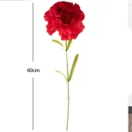 1/5/10pcs 60cm 흰색 시뮬레이션 꽃 단일 헤드 대형 꽃 카네이션 실크 천 가짜 꽃 홈 인테리어 배열 - 이미지 2