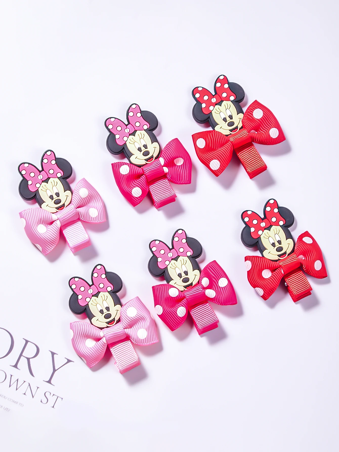 디즈니 웨빙 완전 포장 미키 2피스 머리핀 세트