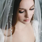 진주 신부 베일 웨딩 짧은 구슬 가장자리 베일, 빗 포함, 1 단 팔꿈치 길이, 웨딩 신부용 완벽한 액세서리, VP84 - 이미지 3