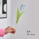 시뮬레이션 된 꽃 벨 난초 북유럽 신선한 꽃꽂이 실크 꽃 단일 바람 벨 꽃 가짜 꽃 휴대용 꽃다발 - 이미지 6