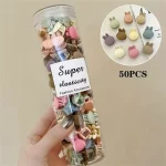 50 개/대 귀여운 머리 발톱 여자를위한 작은 크기 미니 머리핀 헤어 클립 한국어 사이드 클립 Bangs 클립 여성 스위트 헤어 액세서리 - 이미지 2