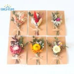 미니 자연 마른 꽃 꽃다발 신부 들러리 Boutonnieres 크리스마스 웨딩 장식 발렌타인 데이 DIY 꽃 재료 - 이미지 3