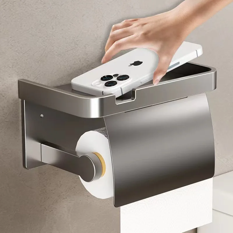 보관함, 전화 홀더, 알루미늄 욕실 종이 타월 홀더, 욕실 액세서리가 포함된 벽걸이형 화장지 홀더