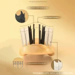 일본 프리미엄 헤드 마사지기 두피 브러시 헤어 마사지기 샴푸 브러시 젖은 플라스틱 엉킴 방지 브러시 헤어 청소 빗 로즈 골드 - 이미지 4