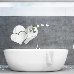 3D 유리 거울 벽 스티커 하트 패션 DIY 데칼 자기 접착 사랑 웨딩 배경 홈 룸 장식 바탕 화면 - 이미지 4