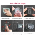 자체 접착 걸레 홀더 빗자루 스탠드 벽걸이 형 걸레 지원 청소 브러시 ​​후크 보관 주최자 욕실 주방 액세서리 - 이미지 6