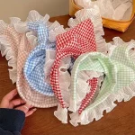 꽃 프린트 헤어 스카프, 보헤미아 반다나, 레이스 자외선 차단 헤드 스카프, 삼각형 스카프, 소녀 헤어 액세서리 - 이미지 3