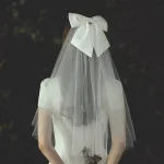 신부 들러리 화이트 웨딩 베일, 큰 활, 총각 파티 아첼로렛 암탉 파티, 신부 샤워 웨딩 장식 선물