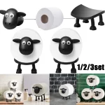 1/2/3 세트 양 모양 화장지 랙 플라스틱 티슈 상자 홈 침실 욕실 세면대 나이트 스탠드 장식 종이 랙