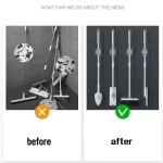 자체 접착 걸레 홀더 빗자루 스탠드 벽걸이 형 걸레 지원 청소 브러시 ​​후크 보관 주최자 욕실 주방 액세서리 - 이미지 5