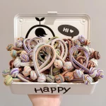 높은 포니 테일 고무 밴드 헤어 밴드 탄성 머리 밧줄 여성을위한 한국어 Scrunchies 헤어 타이 매듭 헤어 밧줄 헤어 액세서리