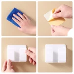 4/2/1Pcs 다기능 펀치 무료 벽 마운트 스토리지 박스 주최자 TV 원격 제어 탑재 휴대 전화 플러그 충전 홀더 - 이미지 5