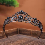 여자를위한 골드/실버 컬러 크리스탈 크라운 공주 티아라 여자 헤어 드레스 액세서리 파티 생일 크라운 모자를 쓰고 있죠 쥬얼리 - 이미지 3