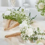 36Pcs 흰색 Babys 호흡 인공 꽃 가짜 Gypsophila 가을 꽃 웨딩 DIY 꽃다발 꽃꽂이 파티 홈 장식 - 이미지 3