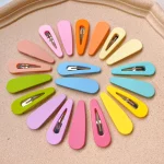 10 개/대 다채로운 BB 클립 캔디 컬러 달콤한 기하학 헤어 클립 여자 머리 장식 머리핀 자용 헤어 액세서리 - 이미지 5