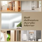 10/20pcs 15/20cm 3D 자기 접착 거울 벽 스티커 2mm 두꺼운 유연한 DIY 아트 아크릴 스티커 거실 장식 - 이미지 3