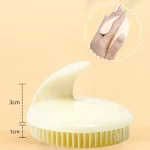 실리콘 샴푸 브러시, 머리 두피 마사지 빗, 머리 세척 빗, 바디 마사지 브러시, 목욕 샤워 브러시, 세필로 파라 카벨로 - 이미지 5