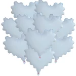 5-50pcs 핑크 웨이브 하트 호일 풍선 20 인치 러브 하트 헬륨 마카롱 풍선 생일 베이비 샤워 웨딩 장식 - 이미지 3