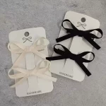 2/6pcs 소녀의 달콤한 Bowknot 헤어 클립 베이비 화이트 블랙 러블리 헤어핀 리본 보우 모자를 쓰고 있죠 달콤한 귀여운 잡아 클립 바레트 - 이미지 4