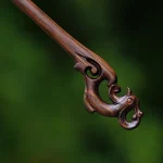 레트로 흑단 머리핀 중국 골동품 스타일 새겨진 머리핀 간단한 기질 Qipao Hanfu 여성을위한 머리 액세서리 - 이미지 4