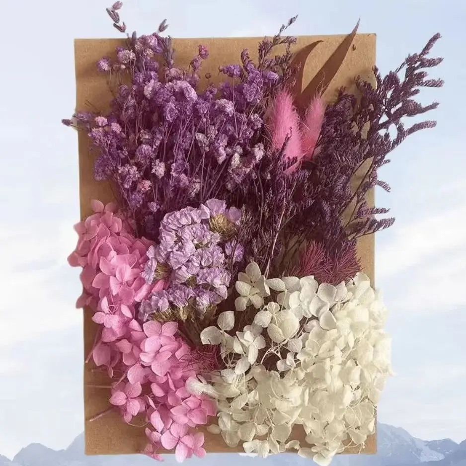 드라이플라워 DIY 재료 키트, 프리저브드 드라이플라워, 핸드메이드 작은 드라이플라워 부케, 천연 리얼플라워