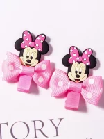 디즈니 웨빙 완전 포장 미키 2피스 머리핀 세트 - 이미지 5