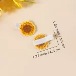 10Pcs 딸기 체리 해바라기 헝겊 클립 아기 귀여운 조합 머리핀 어린이 헤어 액세서리 외부 사진 찍기 - 이미지 6