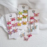 귀여운 입체 색상 그라데이션 아기 머리핀, 어린이 머리핀, 어린이 머리 장식, 바렛 여아 액세서리 선물, 6 개/세트 - 이미지 3