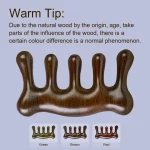 1pc 나무 두피 마사지 샌들우드 와이드 치아 빗 나무 마사지 빗 & 샌들우드 빗 고급스러운 헤어 케어 - 이미지 3