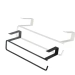 새로운 다기능 주방 스토리지 도구 화이트 블랙 화장실 선반 종이 롤 랙 미니멀리스트 스타일 홈 주최자 티슈 행거 - 이미지 5