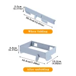 접이식 쓰레기 봉투 홀더 벽걸이 형 주방 쓰레기 봉투 주최자 교수형 비닐 봉투 필름 보관함 컨테이너 디스펜서 - 이미지 6