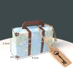 1 세트 세계 여행지도 풍선은 소년의 여행지도 테마 비행기 생일 파티 장식을위한 종이 배너를 걸 수 있습니다 - 이미지 4