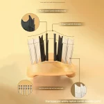 프리미엄 헤드 마사지기 두피 브러쉬 헤어 마사지 샴푸 브러쉬 젖은 플라스틱 엉킴 방지 브러쉬 헤어 클리닝 빗 로즈 골드 - 이미지 5